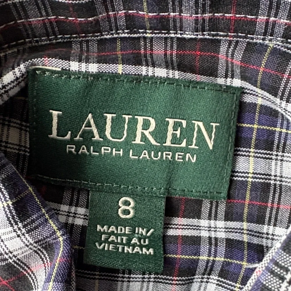 Ralph Lauren Boys Plaid Button-Down Shirt size 8